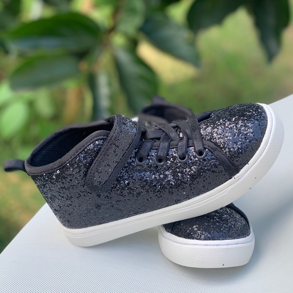 Toddler Girls Athletic Glitter Hi-Top Sneakers New - Picture 7 of 8